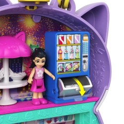 POLLY POCKET - Coffret Chat Restaurant - poupée mini-univers - 4 ans et +