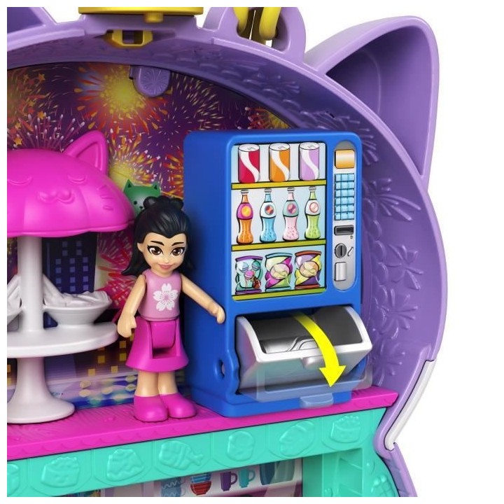 POLLY POCKET - Coffret Chat Restaurant - poupée mini-univers - 4 ans