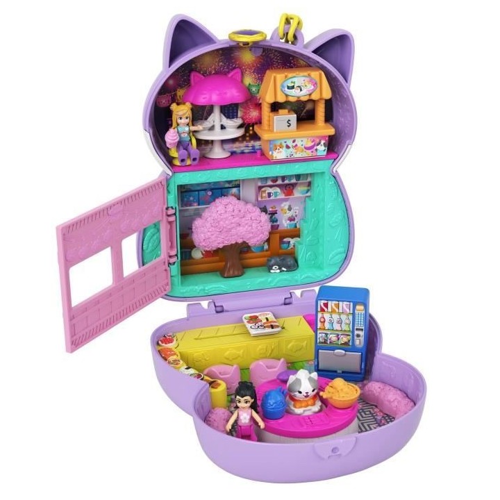 POLLY POCKET - Coffret Chat Restaurant - poupée mini-univers - 4 ans
