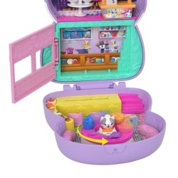 POLLY POCKET - Coffret Chat Restaurant - poupée mini-univers - 4 ans et +