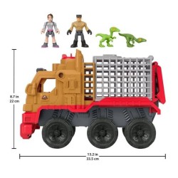 Fisher-Price Imaginext - Jurassic World La Colo du Crétacé, Camion de Capture et Yaz - Figurine Dinosaure - Des 3 ans