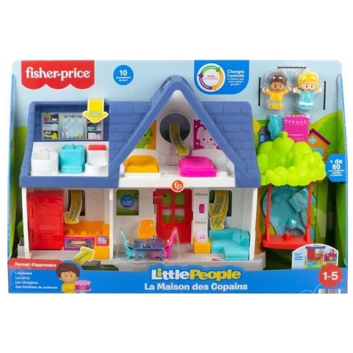 Fisher-Price - Maison Little People, coffret avec contenu d'Éveil Pro