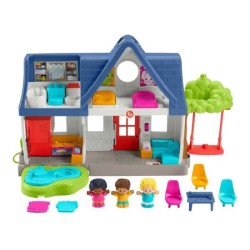 Fisher-Price - Maison Little People, coffret avec contenu d'Éveil Progressif - Jouet d'éveil 1er âge - Des 12 mois