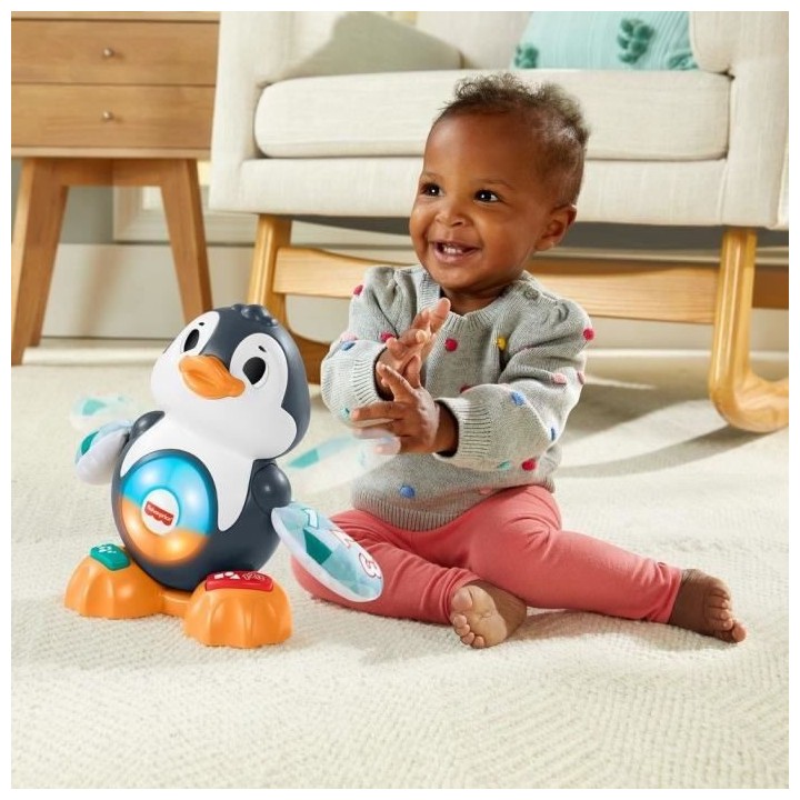 Fisher-Price - Valentin le Pingouin Linkimals - Jouet d'éveil bébé