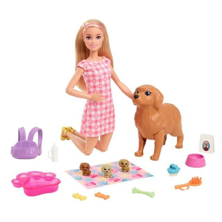 Barbie - Barbie Naissance Des Chiots - Poupée - Des 3 ans