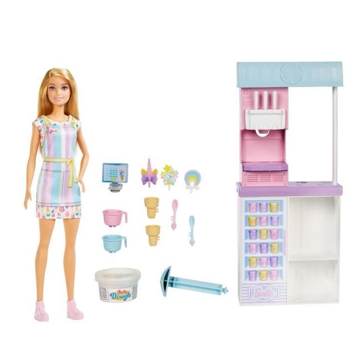 Barbie - Coffret Marchande De Glaces - Poupée - Des 3 ans