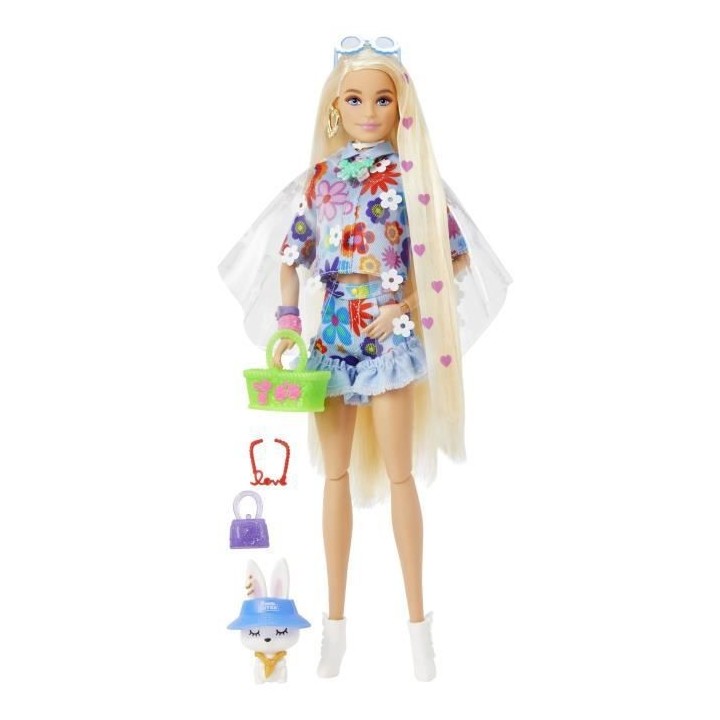 Barbie - Barbie Extra Robe Fleurie - Poupée - 3 ans et +
