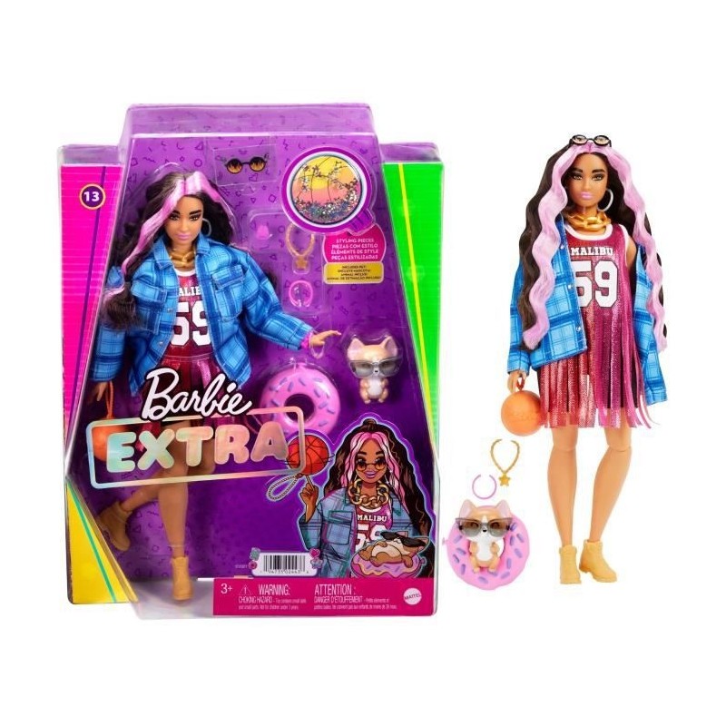 Barbie - Barbie Extra Robe Basketball - Poupée - 3 ans et +