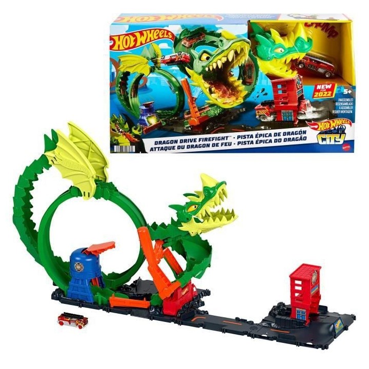 Hot Wheels - Coffret Attaque Du Dragon - Playset