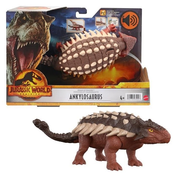 Jurassic World - Ankylosaurus Sonore - Figurines Dinosaure - Des 4 ans