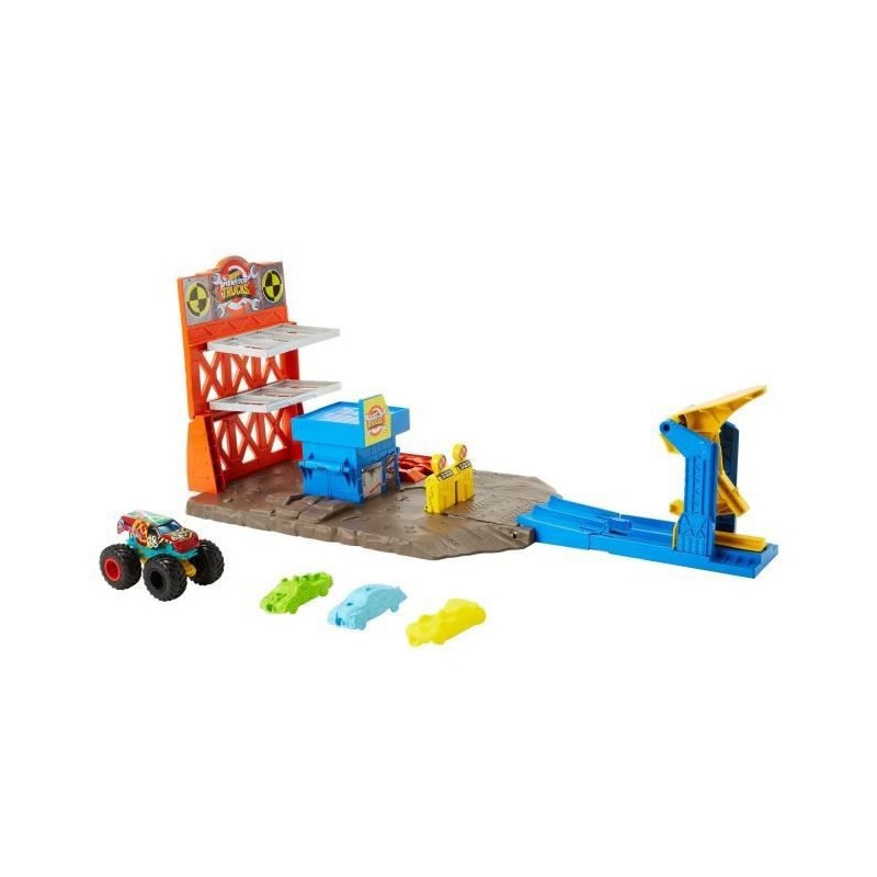 Hot Wheels - Monster Trucks - La Station Explosive - Playset