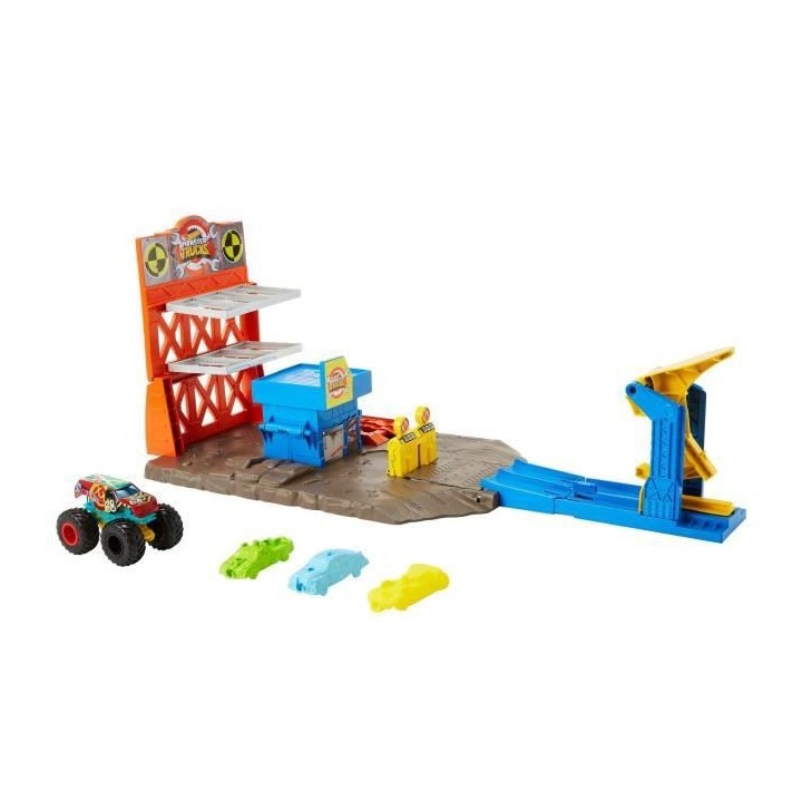 Hot Wheels - Monster Trucks - La Station Explosive - Playset