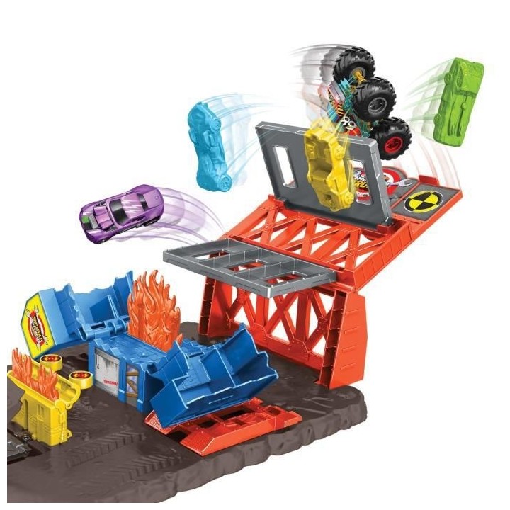 Hot Wheels - Monster Trucks - La Station Explosive - Playset