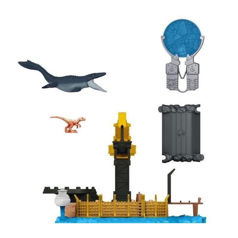 Jurassic World - Coffret Minis Chaos Mosasaurus - Figurines D'Action