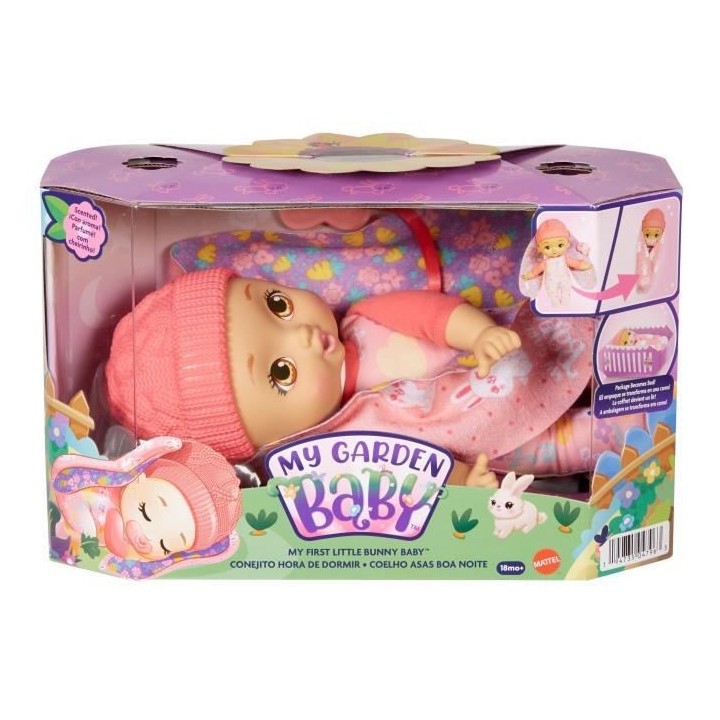 My Garden Baby - Mon Premier Bébé Lapin, Rose, 23cm - Poupée / Poup