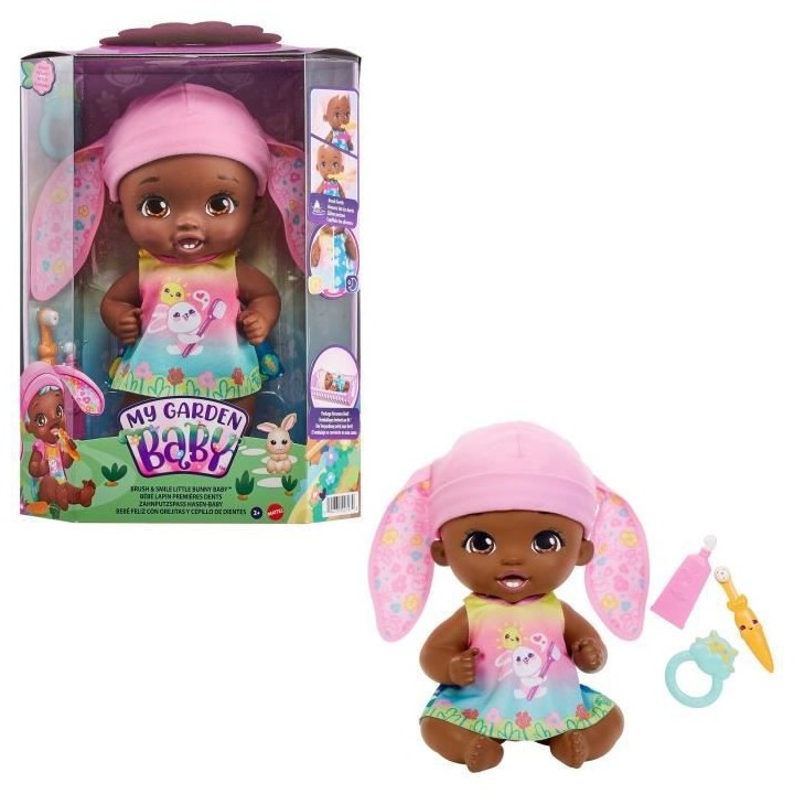 My Garden Baby - Bébé Lapin Se Brosse Les Dents - Poupée / Poupon -