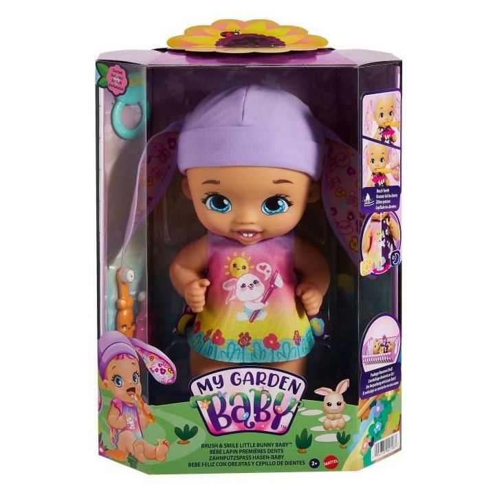 My Garden Baby - Bébé Lapin Se Brosse Les Dents - Poupée / Poupon -