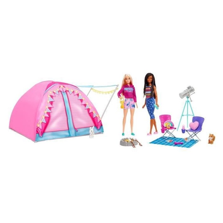 BARBIE - Coffret Camping Et 2 Poupées - Poupée - 3 ans et +