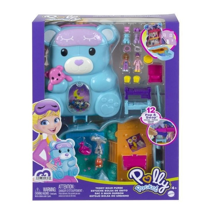 Polly Pocket - Sac Ourson Surprises - Poupée Mini-Univers
