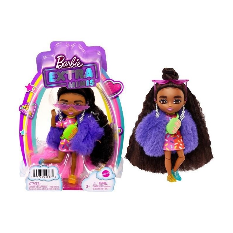 Barbie - Barbie Extra Mini Modele 1 - Poupée - 3 ans et +