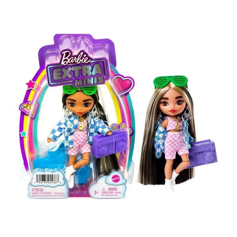 Barbie - Barbie Extra Mini Modele 2 - Poupée - 3 ans et +