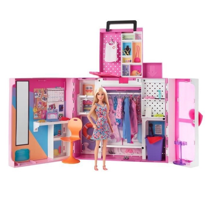 BARBIE - Barbie Et Son Mega Dressing - Poupée - 3 ans et +
