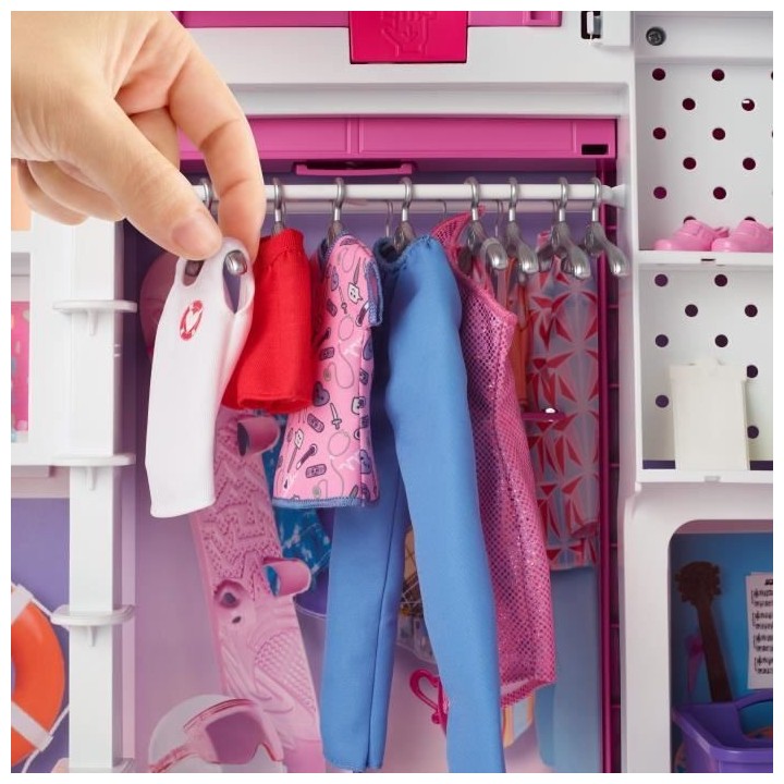 BARBIE - Barbie Et Son Mega Dressing - Poupée - 3 ans et +