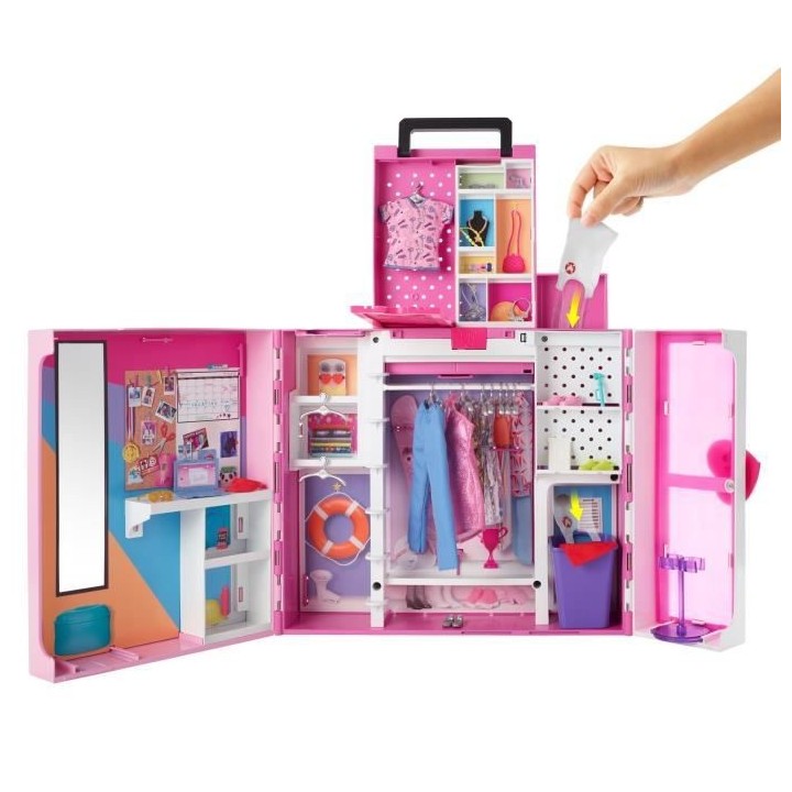 BARBIE - Barbie Et Son Mega Dressing - Poupée - 3 ans et +