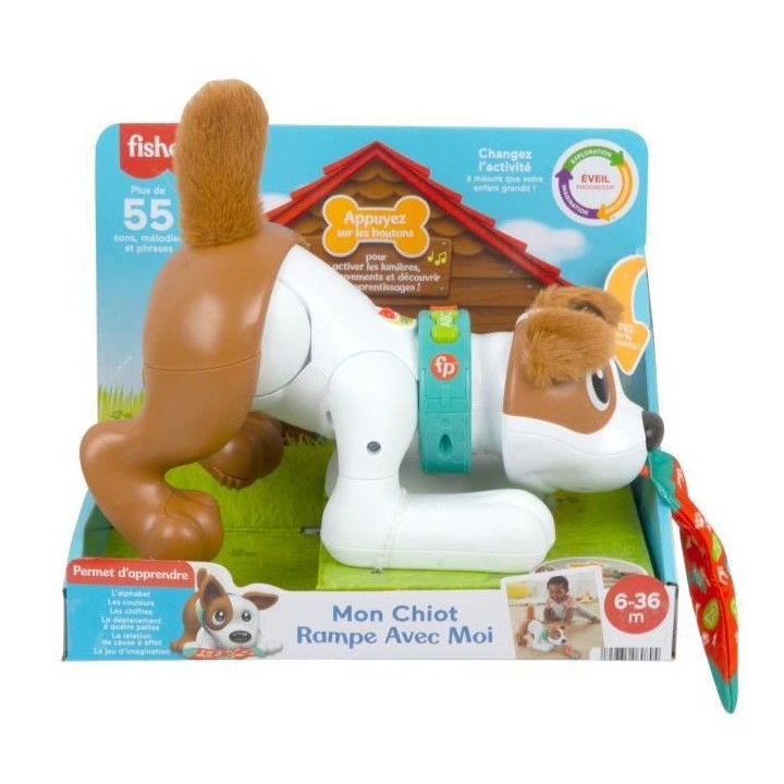 Fisher-Price - Mon Chiot Rampe Avec Moi - Jouet D'Éveil 1Er Age