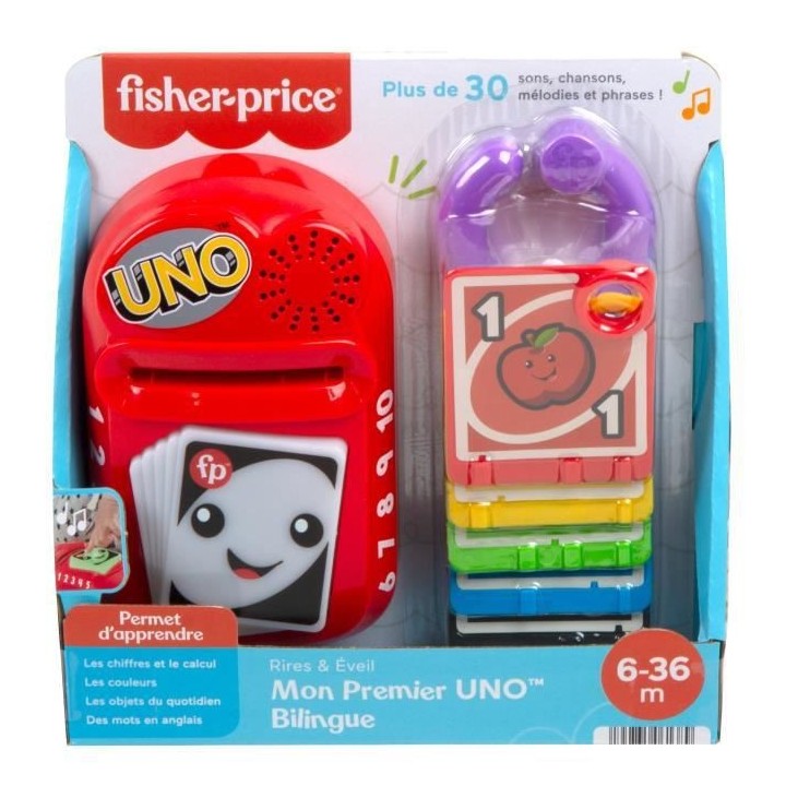 Fisher-Price - Mon Premier Uno Bilingue - Jouet D'Éveil 1Er Age