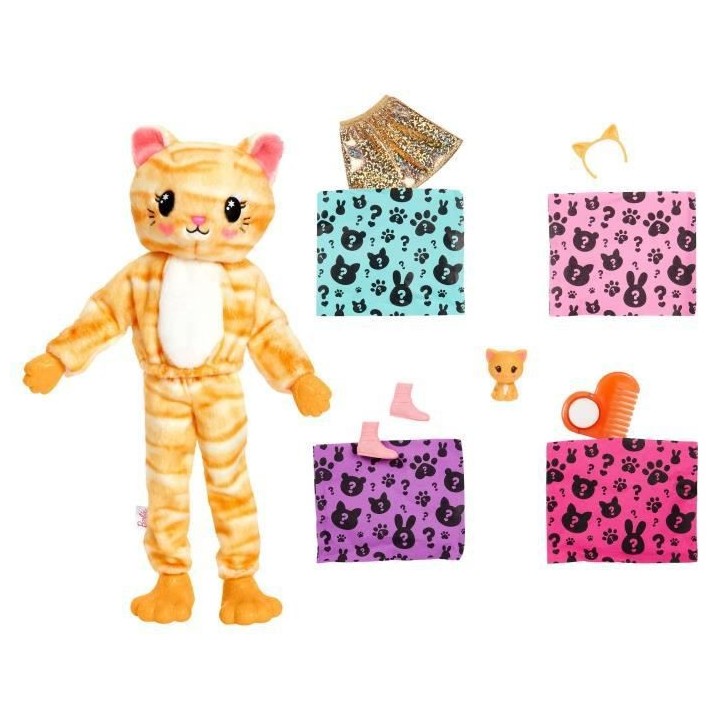 Barbie - Barbie Cutie Reveal Chaton - Poupée - 3 ans et +