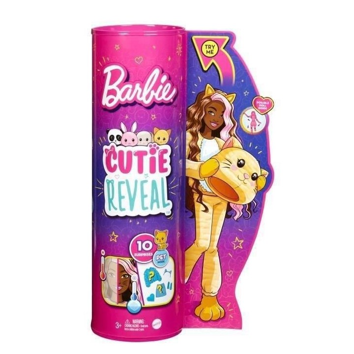 Barbie - Barbie Cutie Reveal Chaton - Poupée - 3 ans et +
