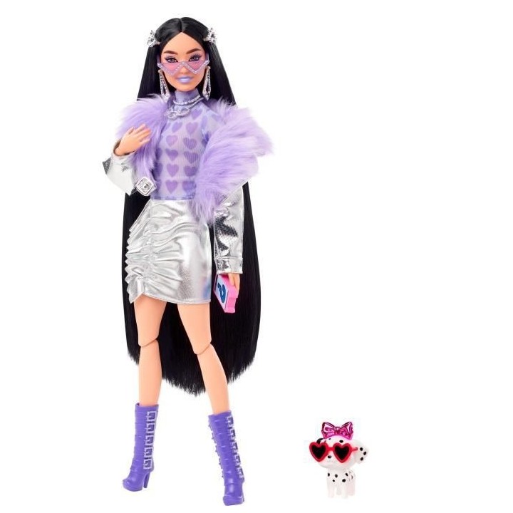 Barbie - Barbie Extra Fourrure Violette - Poupée - 3 ans et +