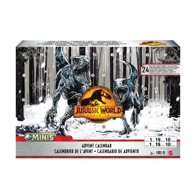 JURASSIC WORLD - CALENDRIER DE L'AVENT - Figurines d'action - 3 ans et +