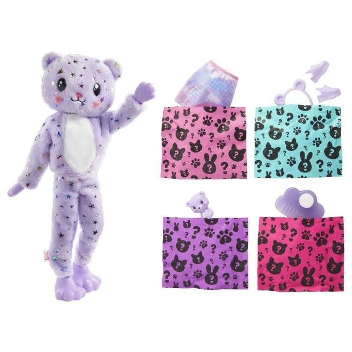 Barbie - Barbie Cutie Reveal Ourson - Poupée - 3 ans et +