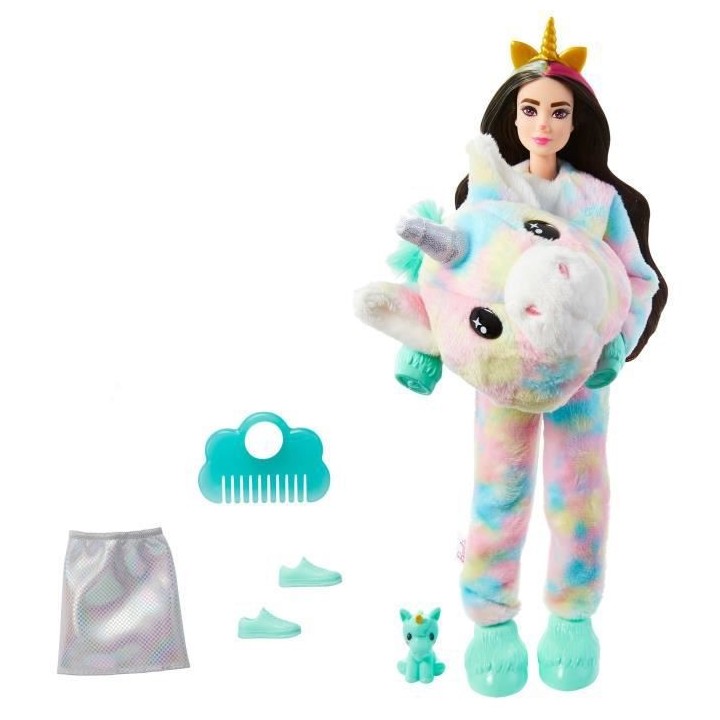Barbie - Barbie Cutie Reveal - Licorne - Poupée - 3 ans et +