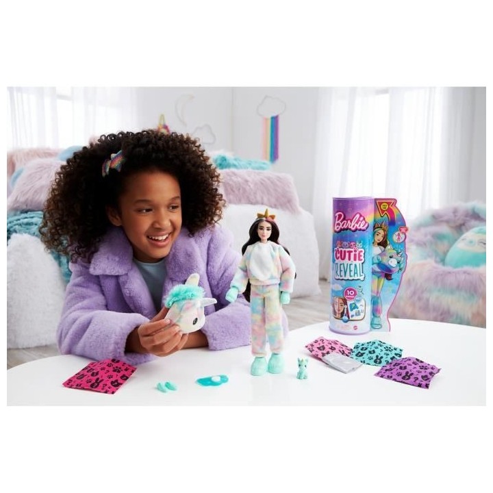 Barbie - Barbie Cutie Reveal - Licorne - Poupée - 3 ans et +