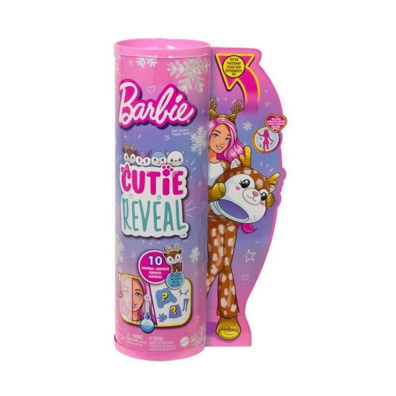 Barbie - Barbie Cutie Reveal - Renne - Poupée - 3 ans et +