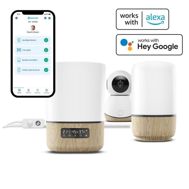 MAXI-COSI Humidificateur d'air connecté breathe, diffuseur d'huiles e