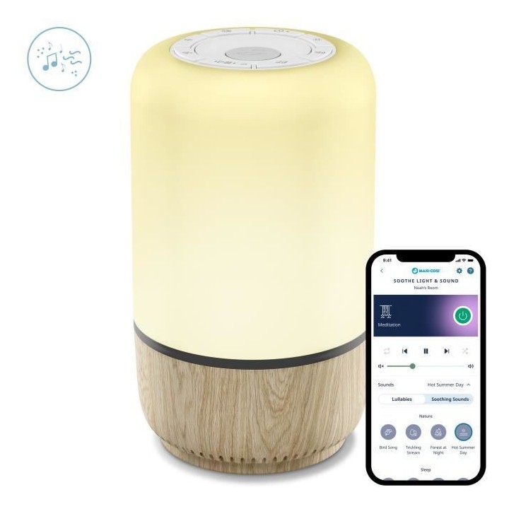 MAXI-COSI Veilleuse musicale bébé soothe, 20 berceuses et bruits bla