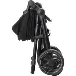 MAXI-COSI Poussette 2 en 1 Zelia 3, nacelle intégrée, 4 roues, Essential Black