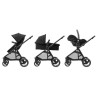 MAXI-COSI Poussette 2 en 1 Zelia 3, nacelle intégrée, 4 roues, Essential Black