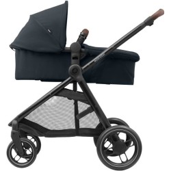 MAXI-COSI Poussette 2 en 1 Zelia 3, nacelle intégrée, 4 roues, Essential Graphite