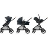 MAXI-COSI Poussette 2 en 1 Zelia 3, nacelle intégrée, 4 roues, Essential Graphite