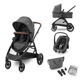 MAXI-COSI Poussette 3 en 1 Zelia S trio iSize 4 roues avec Cosi Cabrio