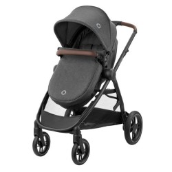 MAXI-COSI Poussette 3 en 1 Zelia S trio iSize 4 roues avec Cosi Cabriofix iSize et accessoires Dark Grey