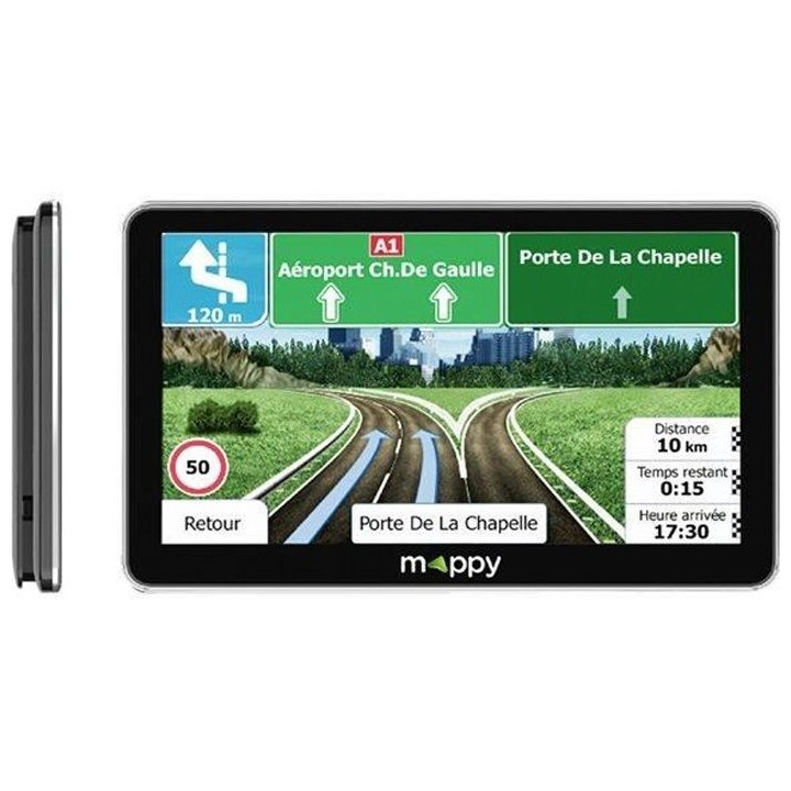 MAPPY Maxi E738 Navigateur GPS 7'' Carte a Vie