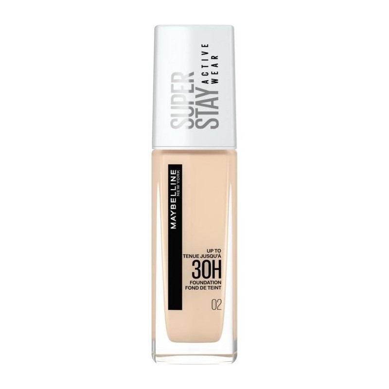 Fond de teint Superstay 30H MAYBELLINE NEW YORK - N°02 Porcelaine - 30 ml