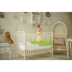 POLINI LIt bébé Métal Vintage 120*60 Blanc