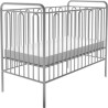 POLINI Lit Bébé Métal Gris- 120*60 SILVER